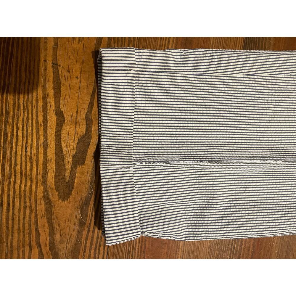 Brooks Brothers Elliot Seersucker Pleated Men's 36x34 Blue White Cuffed Pants - Picture 13 of 14